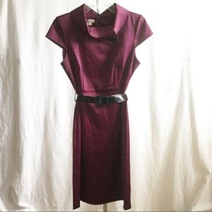 London Times Belted Sheath Dress Size 6